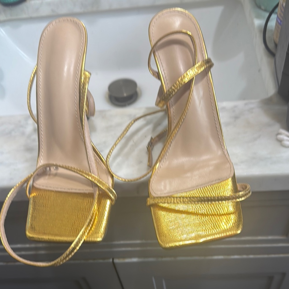 Gold heels